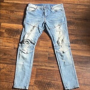 Distressed Light Blue Men's Jeans